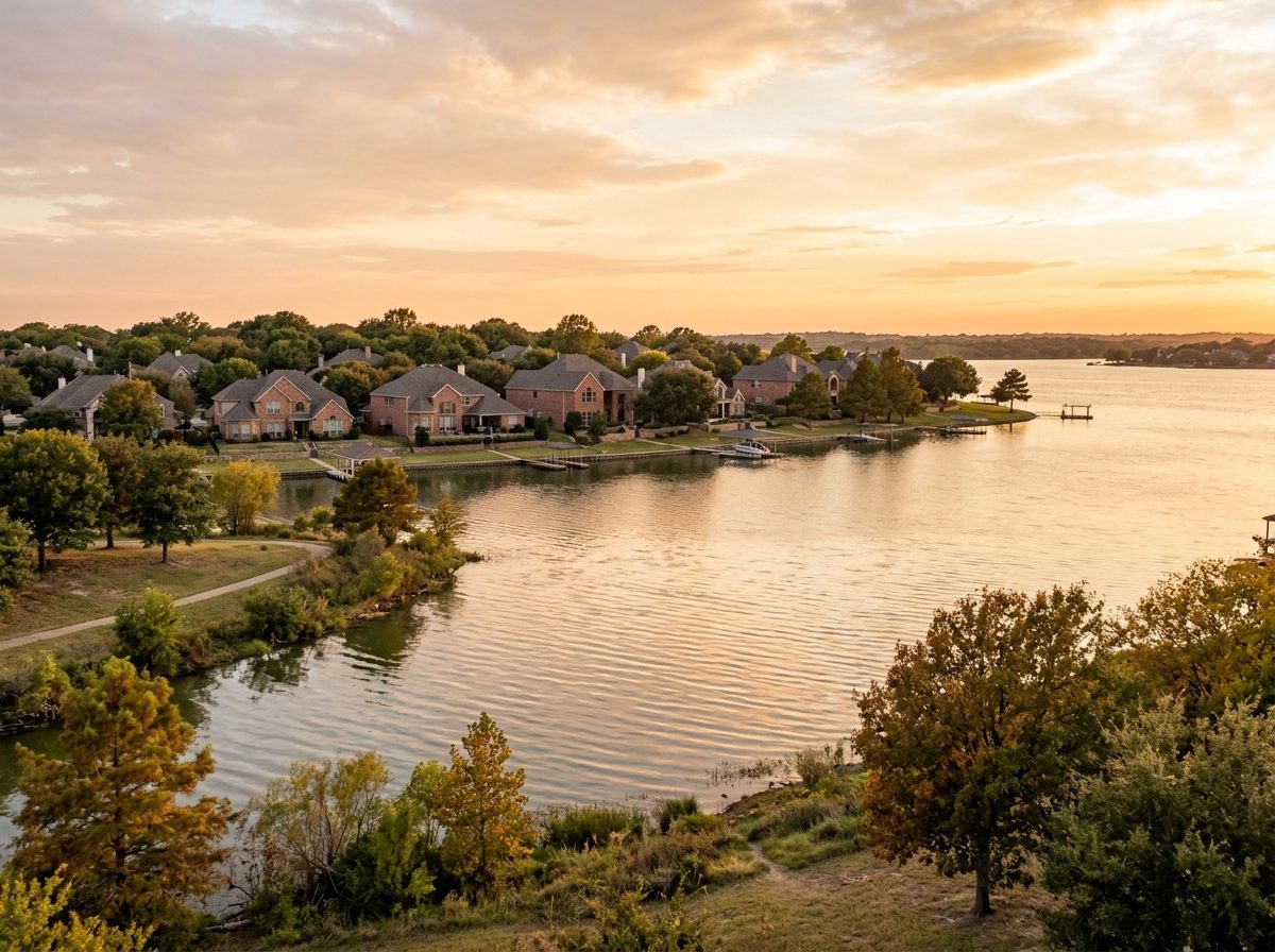Lakeside neighborhood near Lake Ray Hubbard in Heath, TX